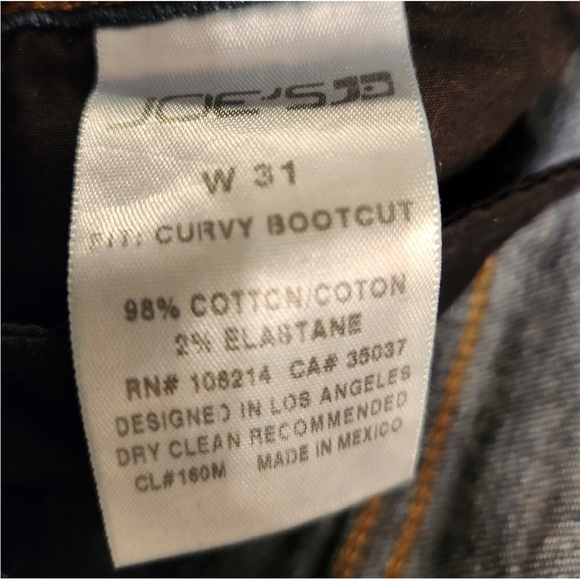 JOE'S Women's Jeans Curvy Bootcut Denim, Rikki Color Size 31, EUC Whisker Detail - Picture 6 of 6
